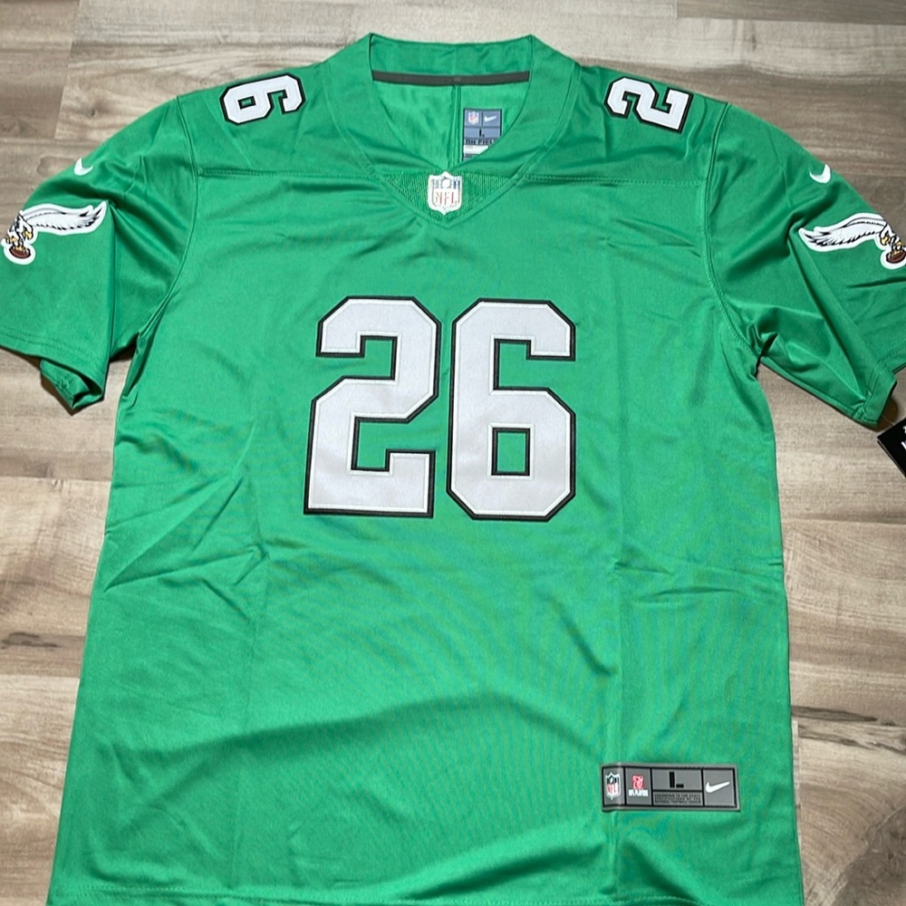 Saquon Barkley eagles Kelly green. Size L